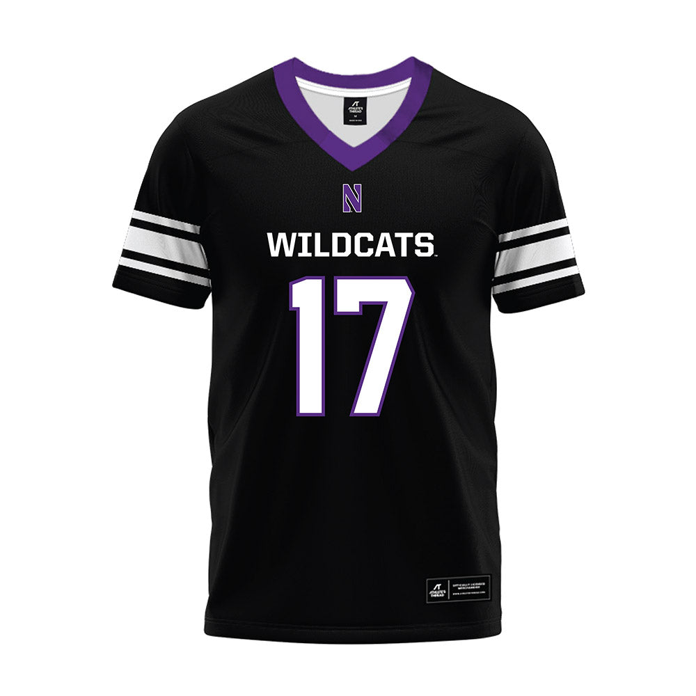 Northwestern - NCAA Football : Jaden Vaughn - Black Premium Football Jersey-0