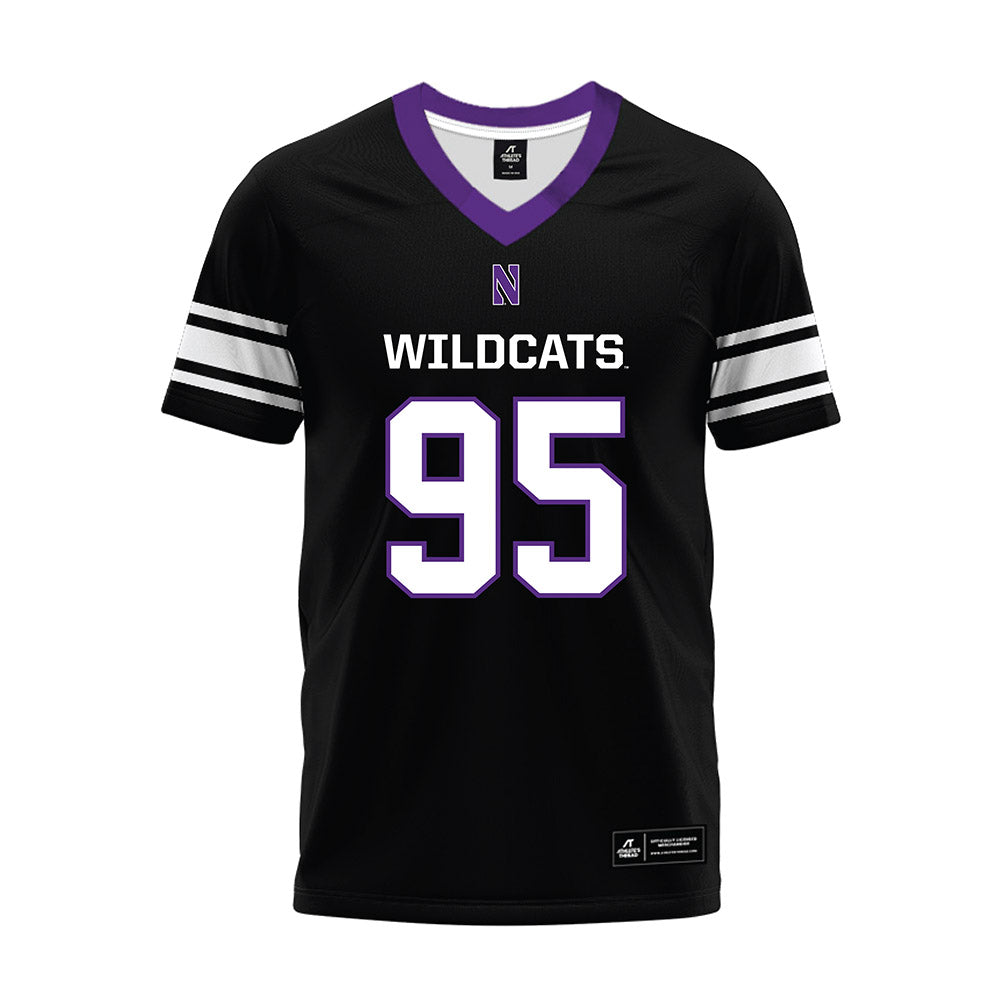 Northwestern - NCAA Football : Mason Mayne - Black Premium Football Jersey-0