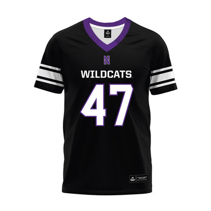 Northwestern - NCAA Football : Michael Kilbane - Black Premium Football Jersey-0