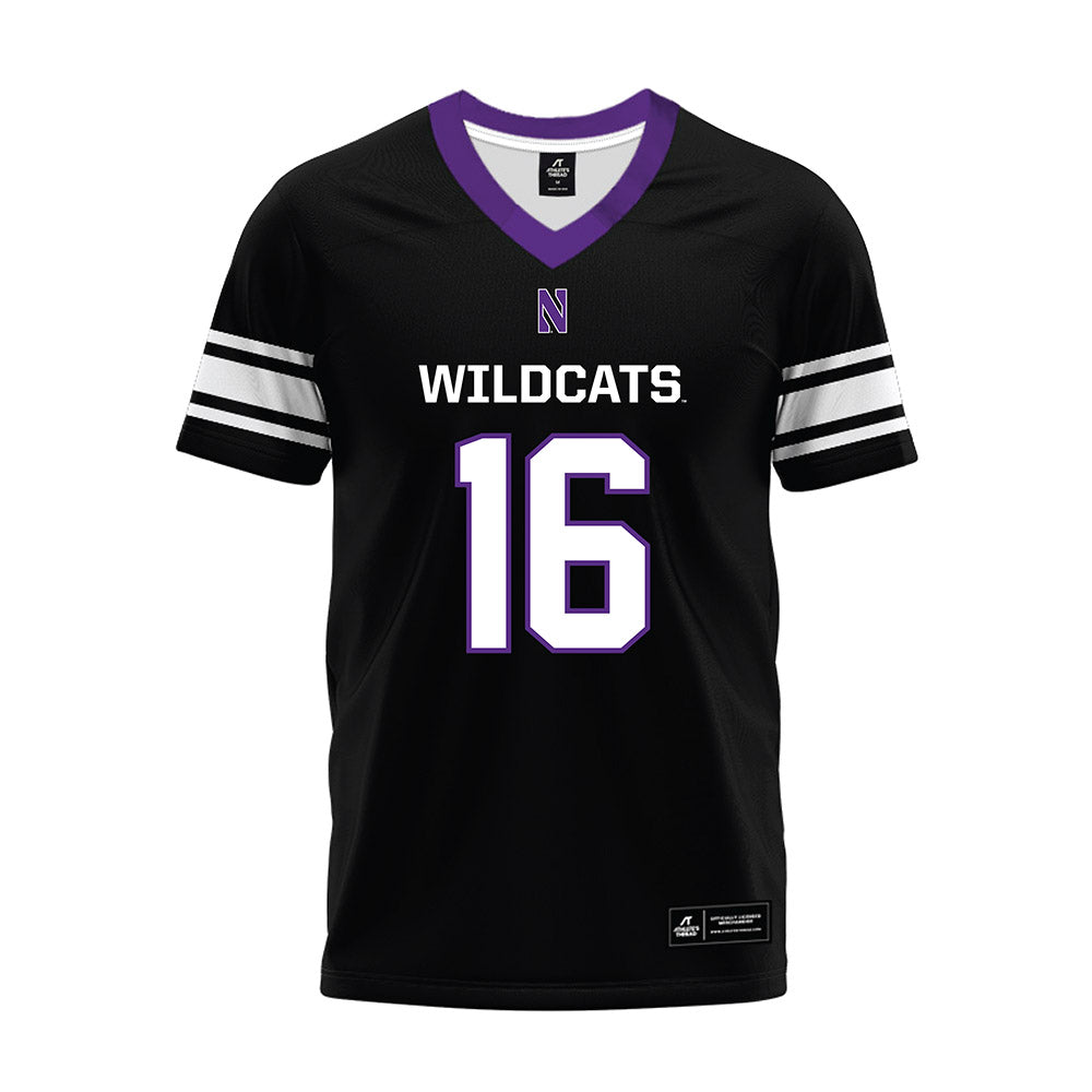 Northwestern - NCAA Football : J.J. Lewis - Black Premium Football Jersey-0