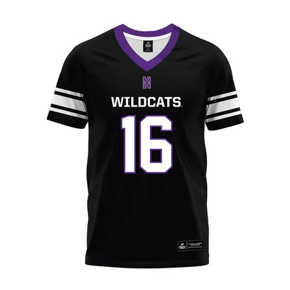 Northwestern - NCAA Football : J.J. Lewis - Black Premium Football Jersey-0