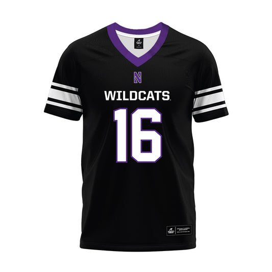 Northwestern - NCAA Football : J.J. Lewis - Black Premium Football Jersey-0