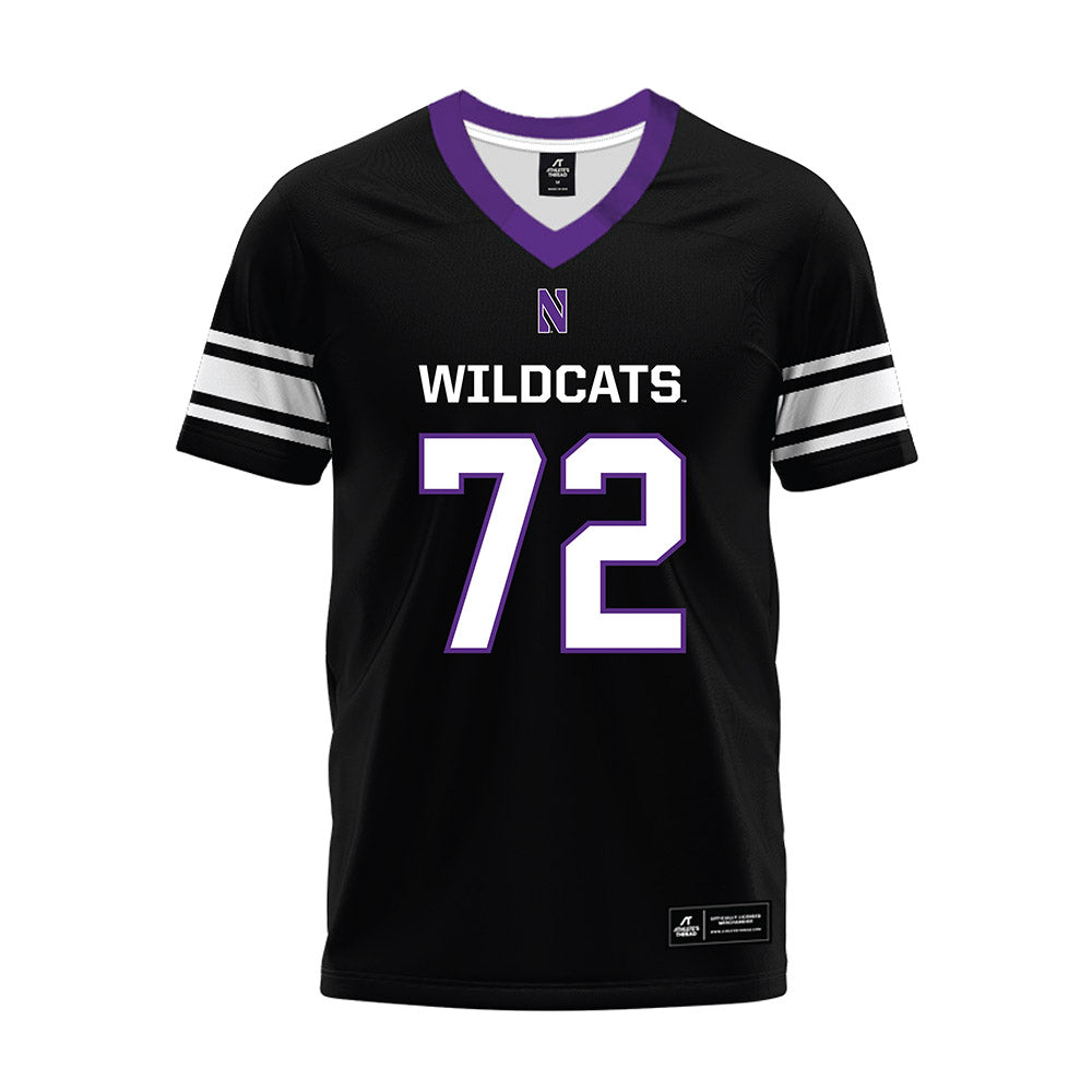 Northwestern - NCAA Football : Jack Fuchs - Black Premium Football Jersey-0
