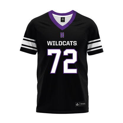 Northwestern - NCAA Football : Jack Fuchs - Black Premium Football Jersey-0