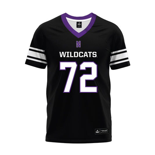 Northwestern - NCAA Football : Jack Fuchs - Black Premium Football Jersey-0