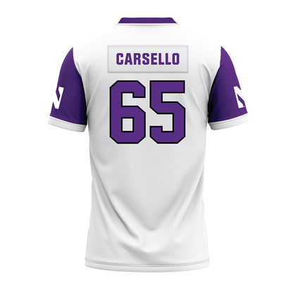 Northwestern - NCAA Football : Jackson Carsello - White Premium Football Jersey-1