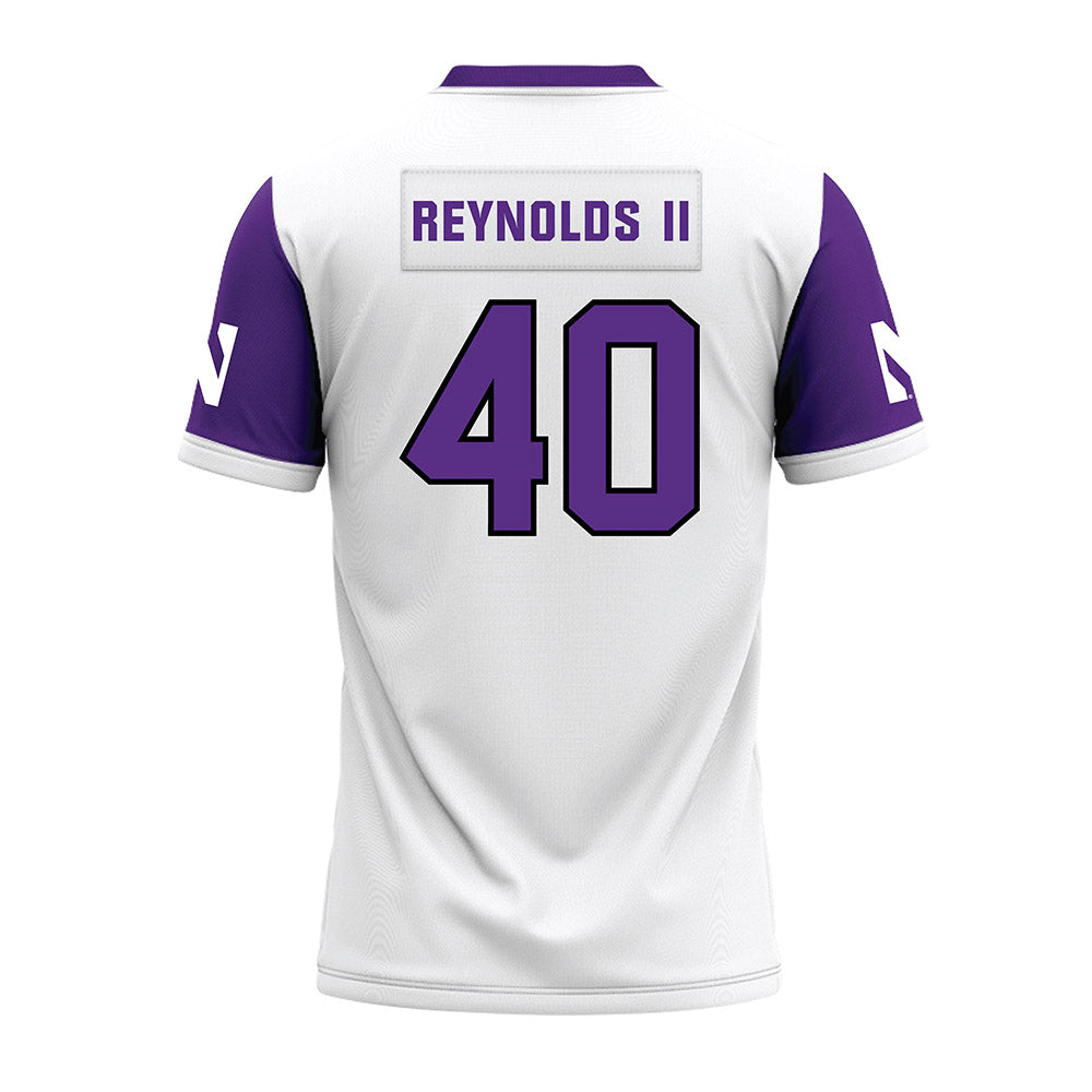 Northwestern - NCAA Football : Jason Reynolds II - White Premium Football Jersey-1
