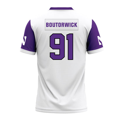 Northwestern - NCAA Football : Evan Boutorwick - White Premium Football Jersey-1