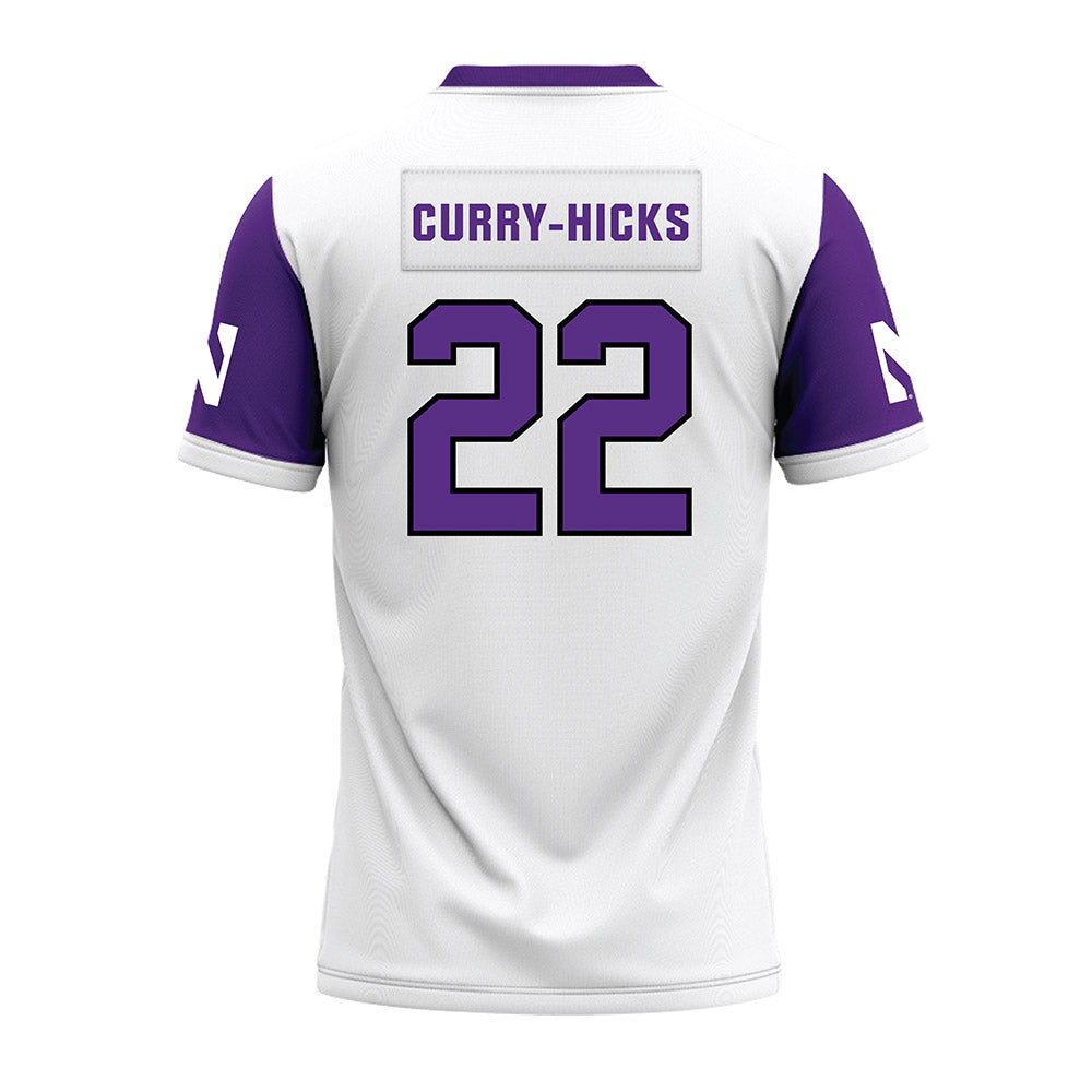 Northwestern - NCAA Football : Terrion Curry-Hicks - White Premium Football Jersey-1