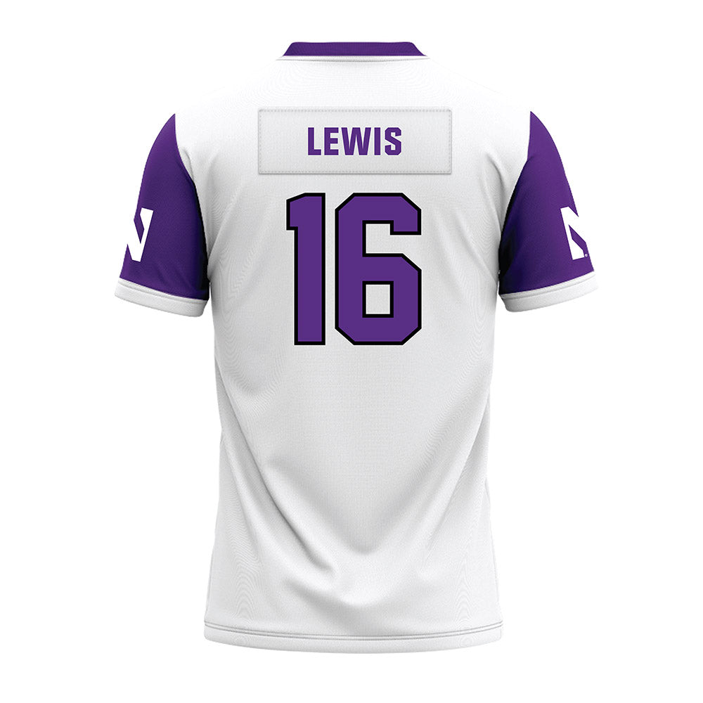 Northwestern - NCAA Football : J.J. Lewis - White Premium Football Jersey-1