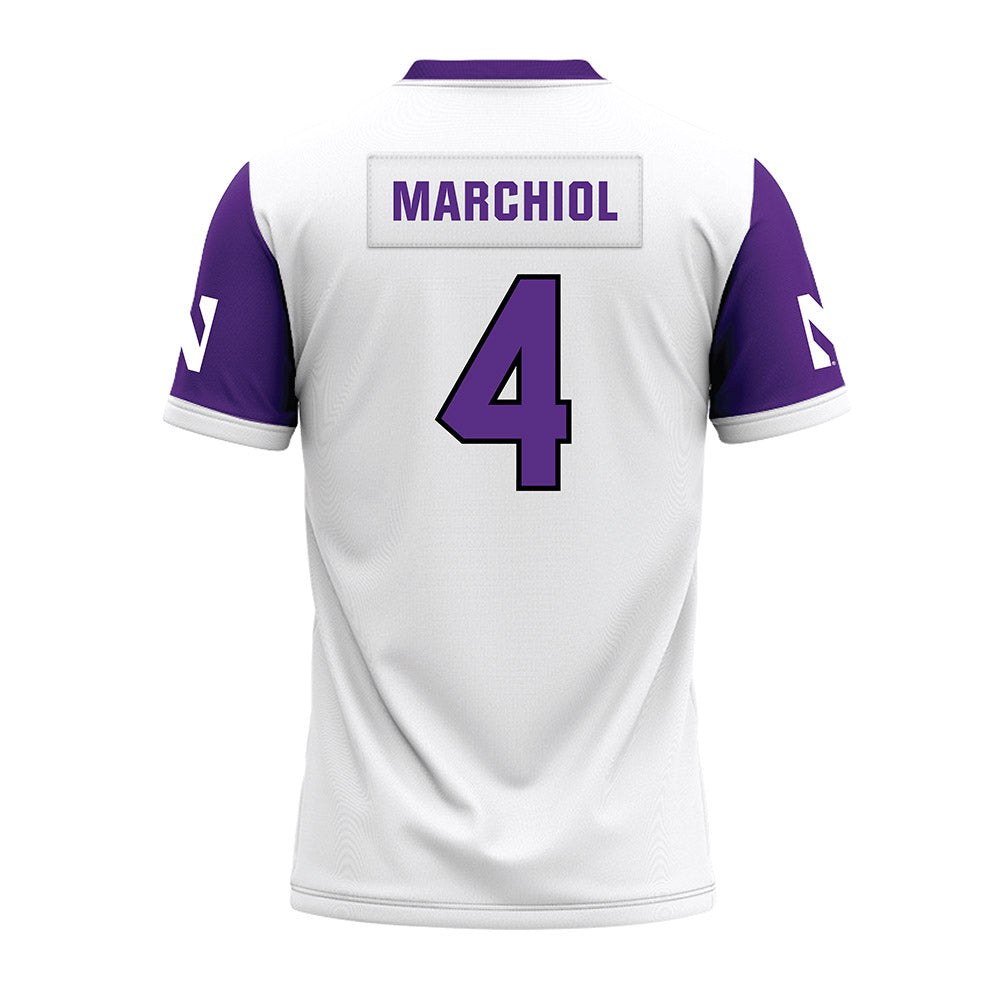 Northwestern - NCAA Football : Nicco Marchiol - White Premium Football Jersey-1