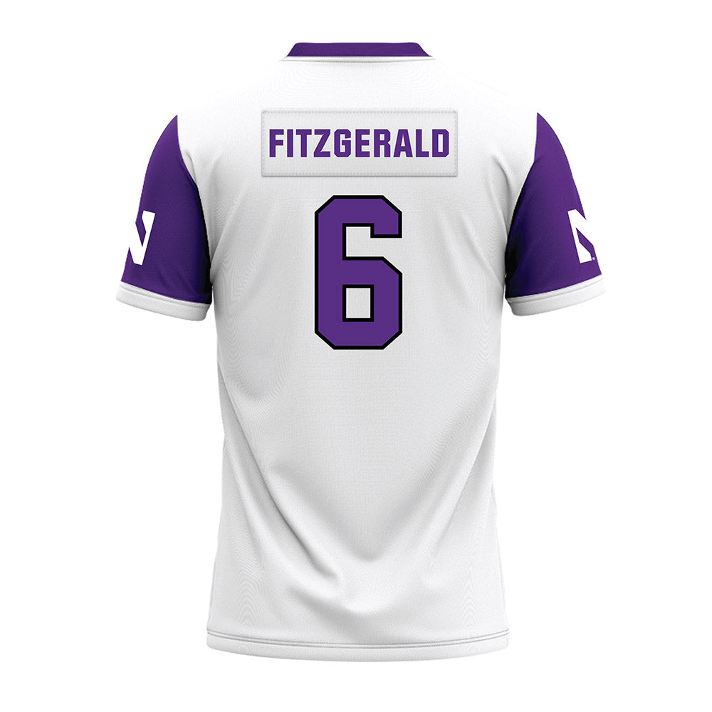Northwestern - NCAA Football : Robert Fitzgerald - White Premium Football Jersey-1