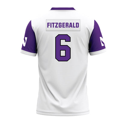 Northwestern - NCAA Football : Robert Fitzgerald - White Premium Football Jersey-1