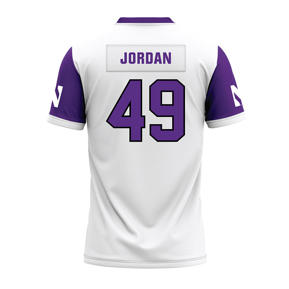 Northwestern - NCAA Football : Amare Jordan - White Premium Football Jersey-1