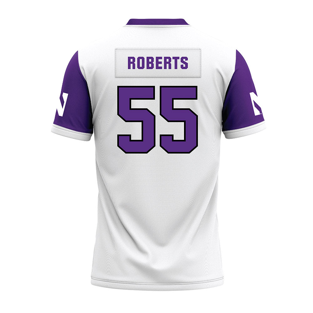 Northwestern - NCAA Football : Dylan Roberts - White Premium Football Jersey-1