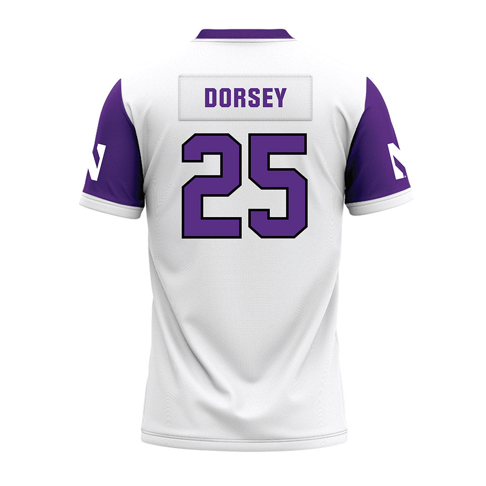 Northwestern - NCAA Football : Marquet Dorsey - White Premium Football Jersey-1