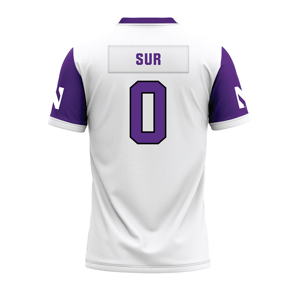 Northwestern - NCAA Football : Noah Sur - White Premium Football Jersey-1