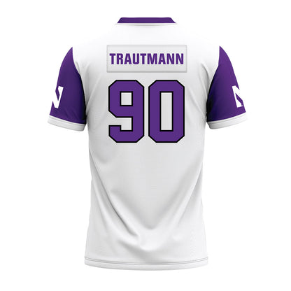 Northwestern - NCAA Football : Jack Trautmann - White Premium Football Jersey-1