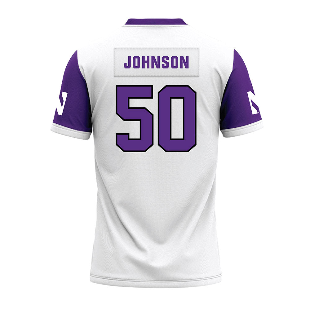 Northwestern - NCAA Football : Qayvier Johnson - White Premium Football Jersey-1
