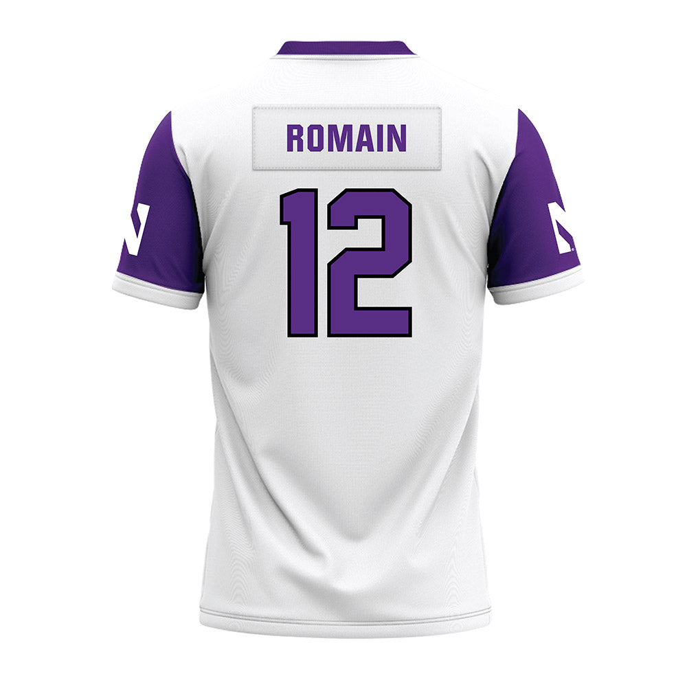 Northwestern - NCAA Football : Marcus Romain - White Premium Football Jersey-1