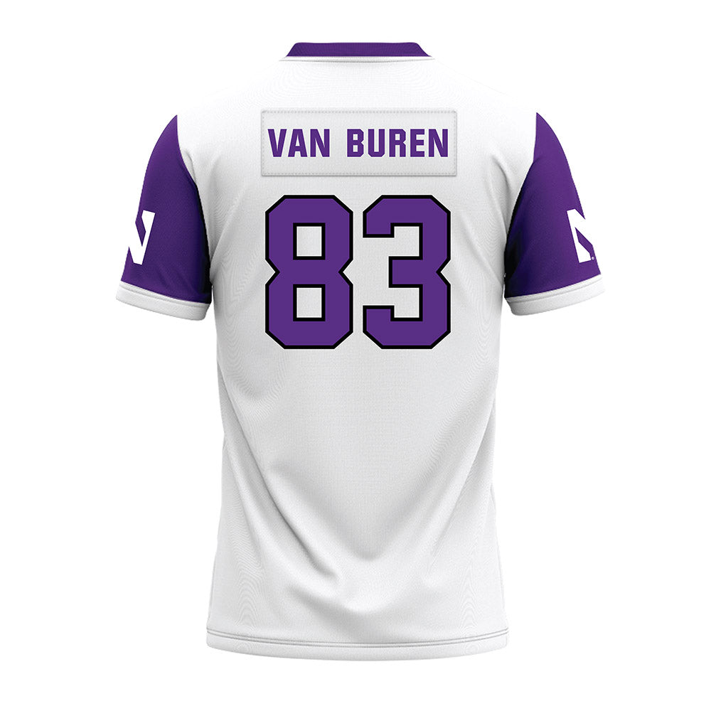Northwestern - NCAA Football : Blake Van Buren - White Premium Football Jersey-1