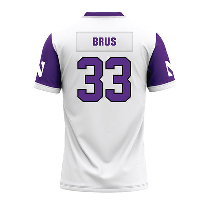 Northwestern - NCAA Football : Braydon Brus - White Premium Football Jersey