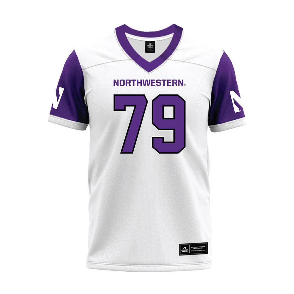 Northwestern - NCAA Football : Jacob Miller - White Premium Football Jersey-0