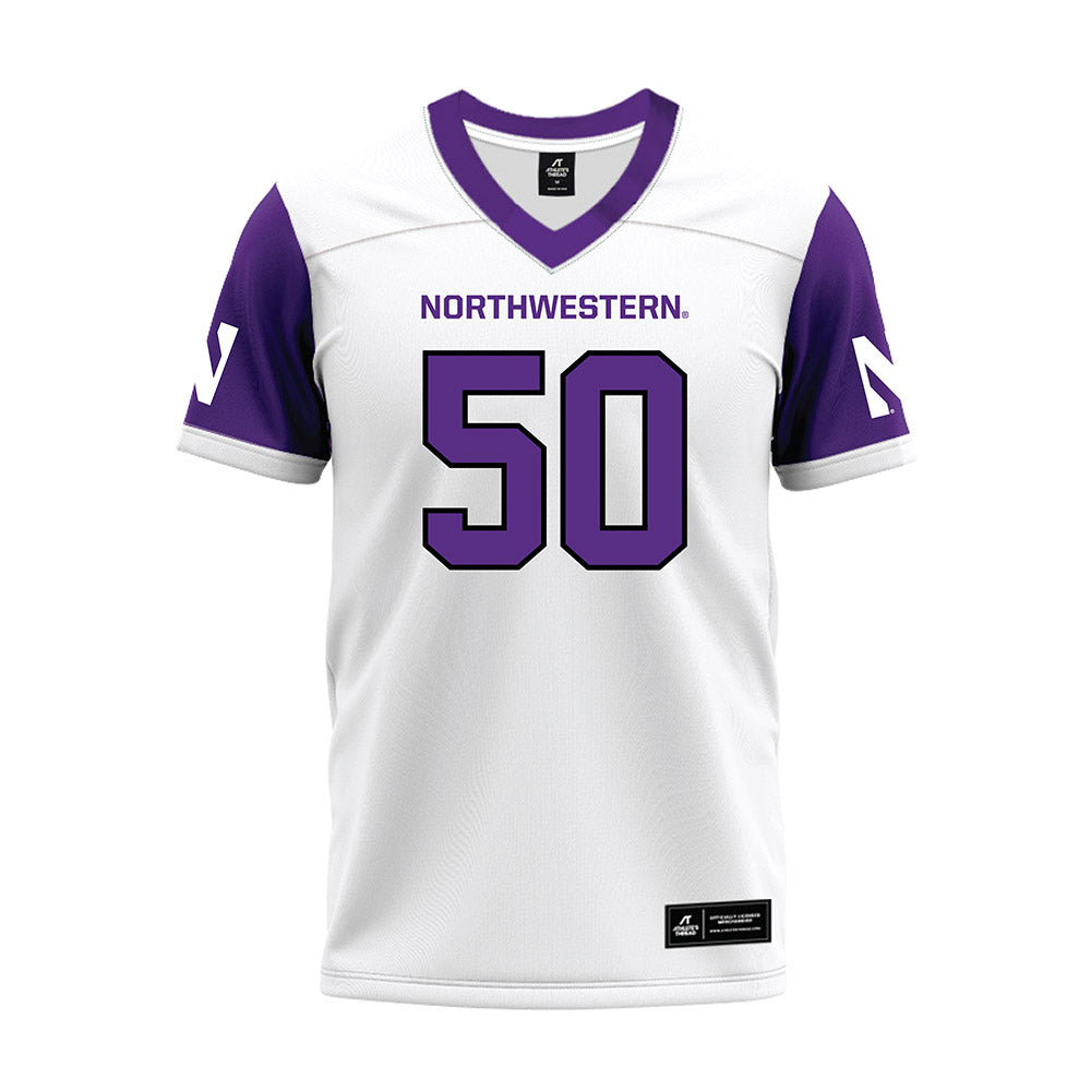 Northwestern - NCAA Football : Qayvier Johnson - White Premium Football Jersey-0