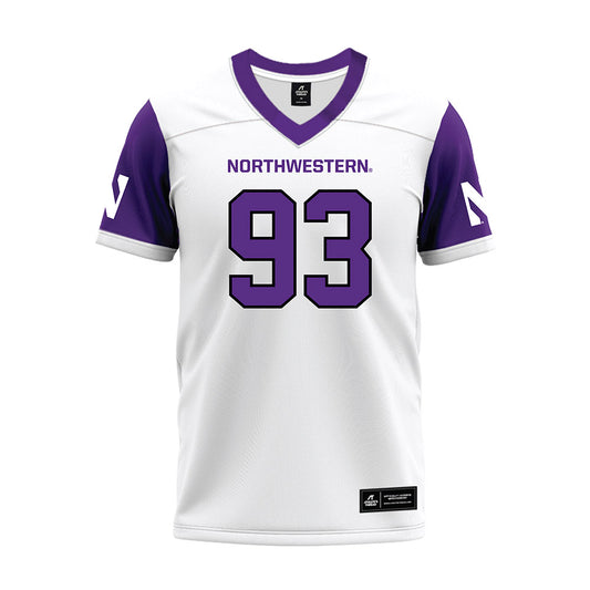 Northwestern - NCAA Football : Glory Stephen-Wangboje - White Premium Football Jersey-0