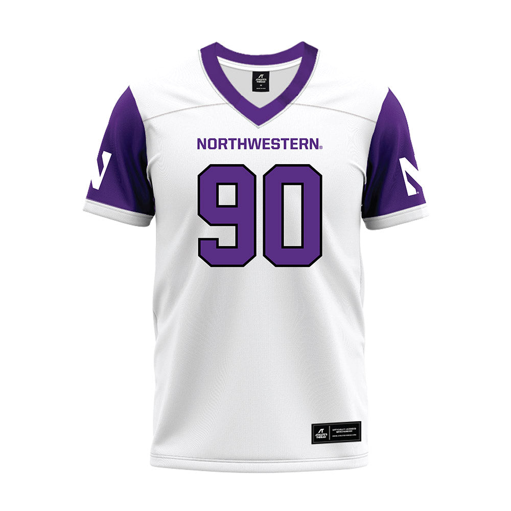 Northwestern - NCAA Football : Jack Trautmann - White Premium Football Jersey-0
