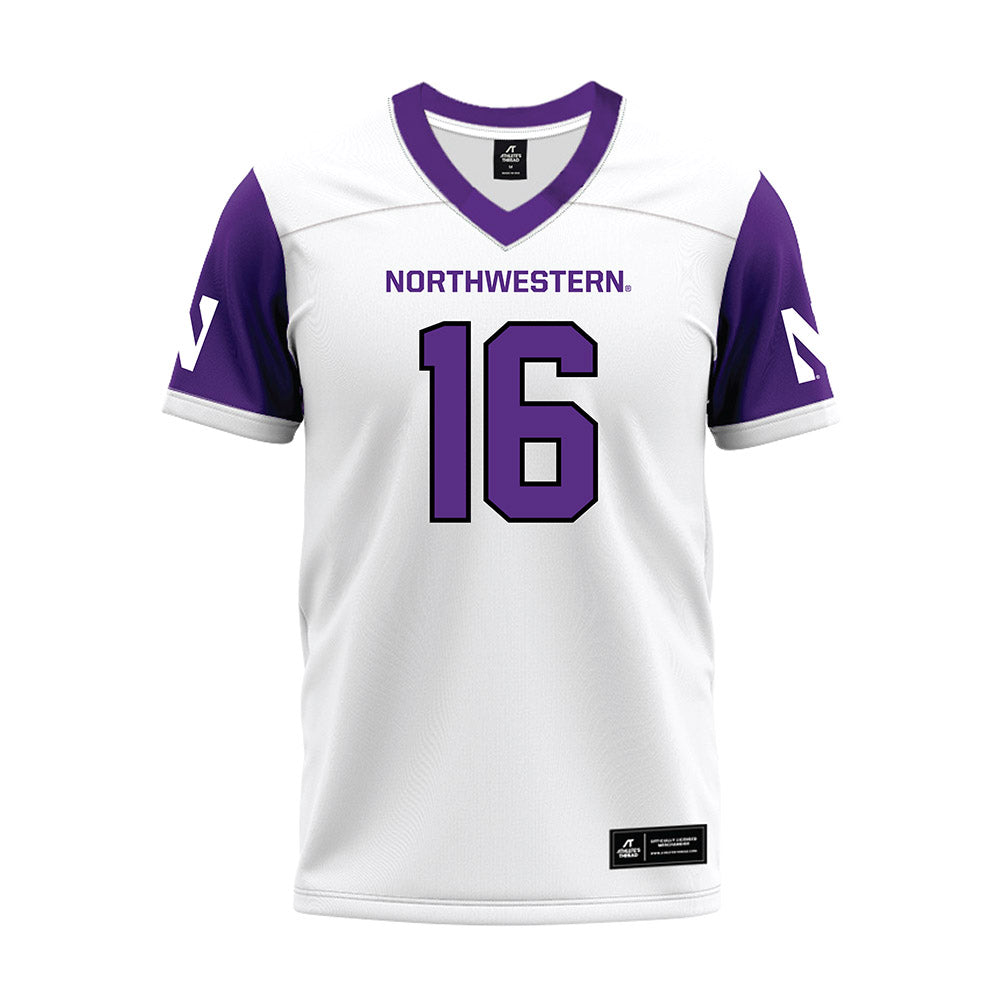 Northwestern - NCAA Football : J.J. Lewis - White Premium Football Jersey-0