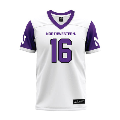 Northwestern - NCAA Football : J.J. Lewis - White Premium Football Jersey-0