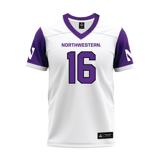 Northwestern - NCAA Football : J.J. Lewis - White Premium Football Jersey-0