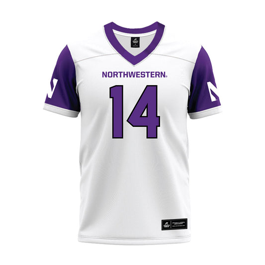 Northwestern - NCAA Football : Dube Enongene - White Premium Football Jersey-0