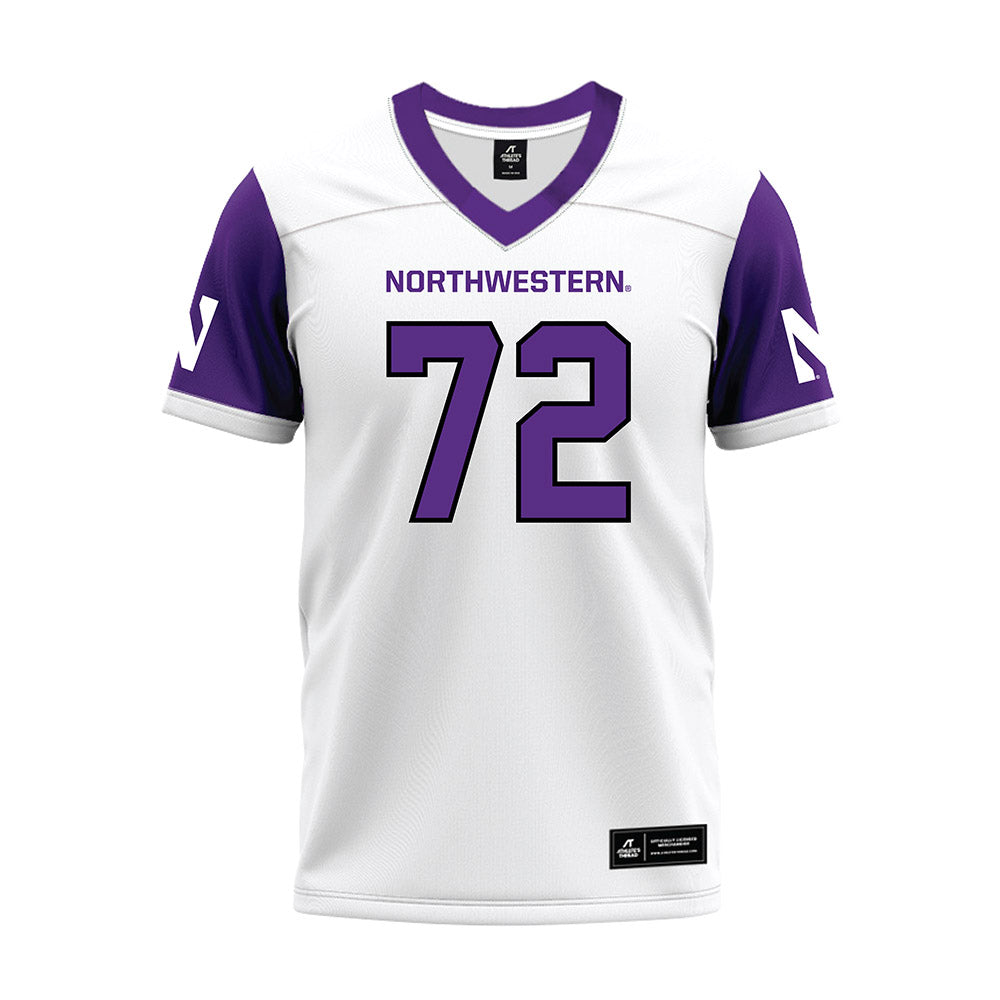 Northwestern - NCAA Football : Jack Fuchs - White Premium Football Jersey-0