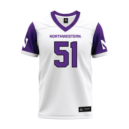 Northwestern - NCAA Football : Miles Crutchley - White Premium Football Jersey