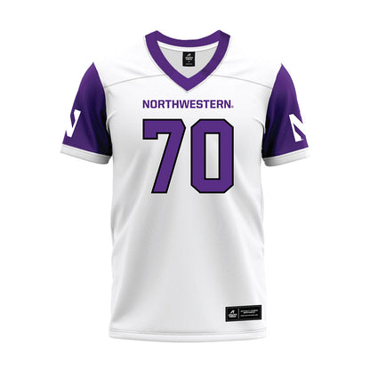 Northwestern - NCAA Football : Leighton Burbach - White Premium Football Jersey-0