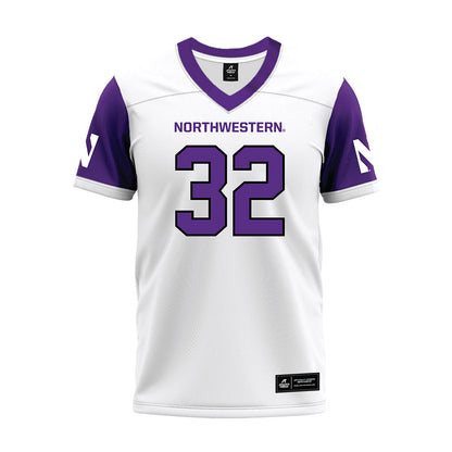Northwestern - NCAA Football : Matthew Smith - White Premium Football Jersey