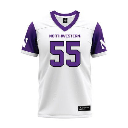 Northwestern - NCAA Football : Dylan Roberts - White Premium Football Jersey-0