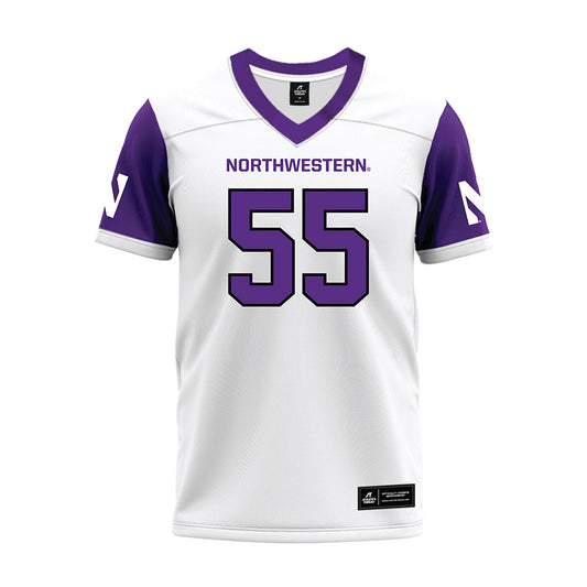 Northwestern - NCAA Football : Dylan Roberts - White Premium Football Jersey-0