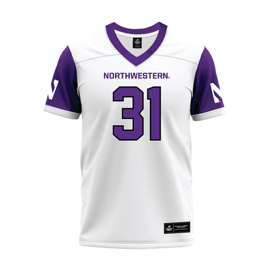Northwestern - NCAA Football : Tito Williams Jr. - White Premium Football Jersey-0