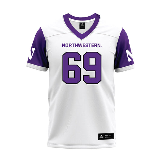 Northwestern - NCAA Football : Patrick Schaller - White Premium Football Jersey-0