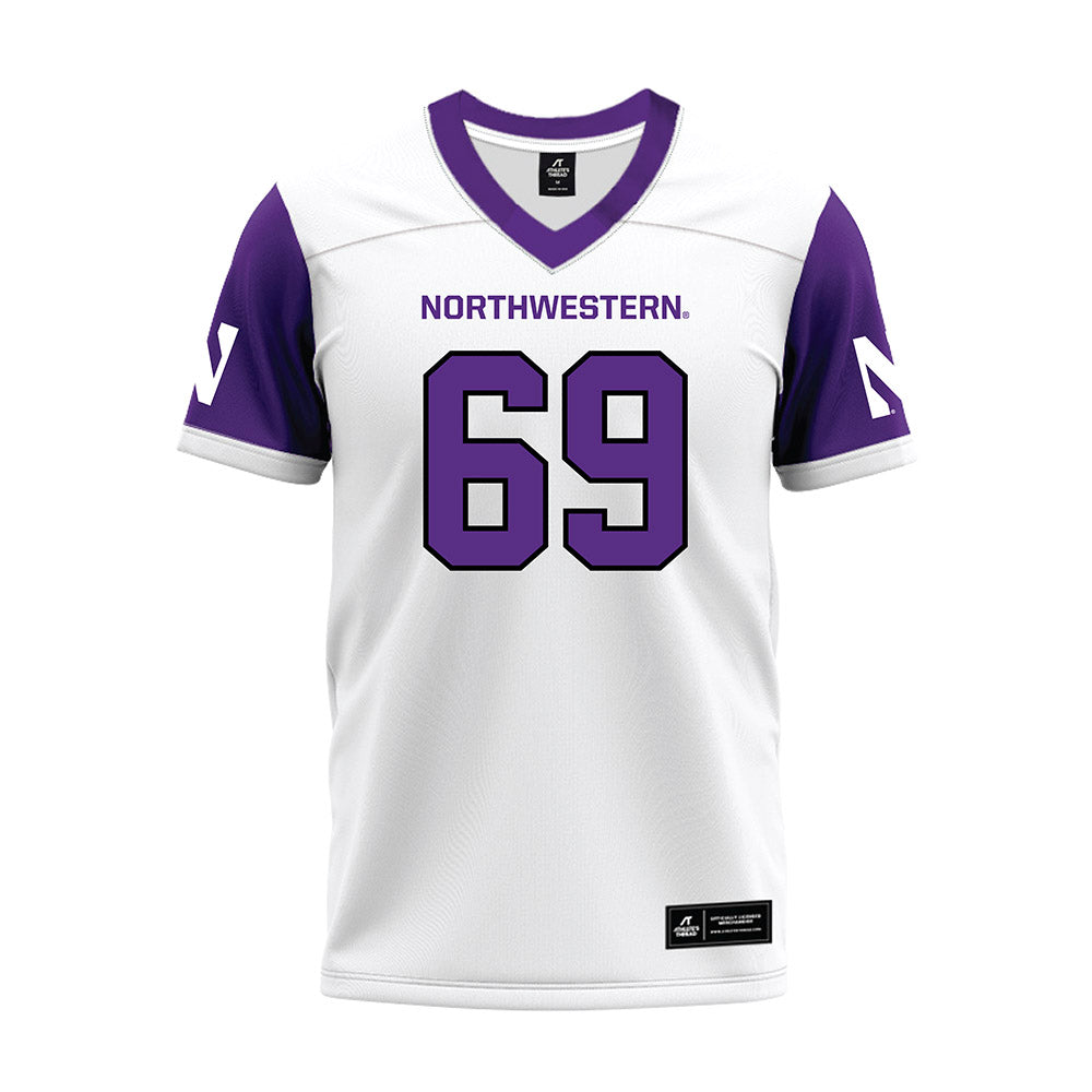 Northwestern - NCAA Football : Patrick Schaller - White Premium Football Jersey-0