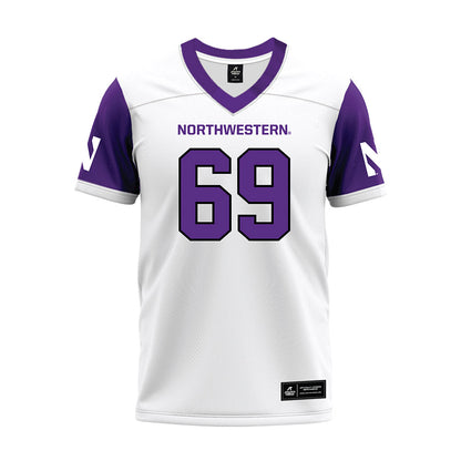 Northwestern - NCAA Football : Patrick Schaller - White Premium Football Jersey-0