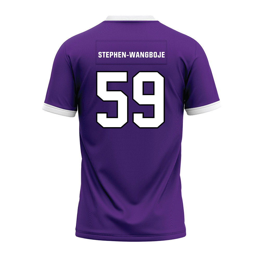 Northwestern - NCAA Football : Glory Stephen-Wangboje - Purple Premium Football Jersey-1