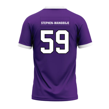 Northwestern - NCAA Football : Glory Stephen-Wangboje - Purple Premium Football Jersey-1