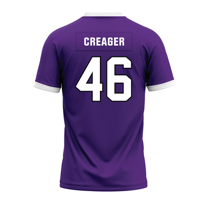 Northwestern - NCAA Football : Lincoln Creager - Purple Premium Football Jersey-1