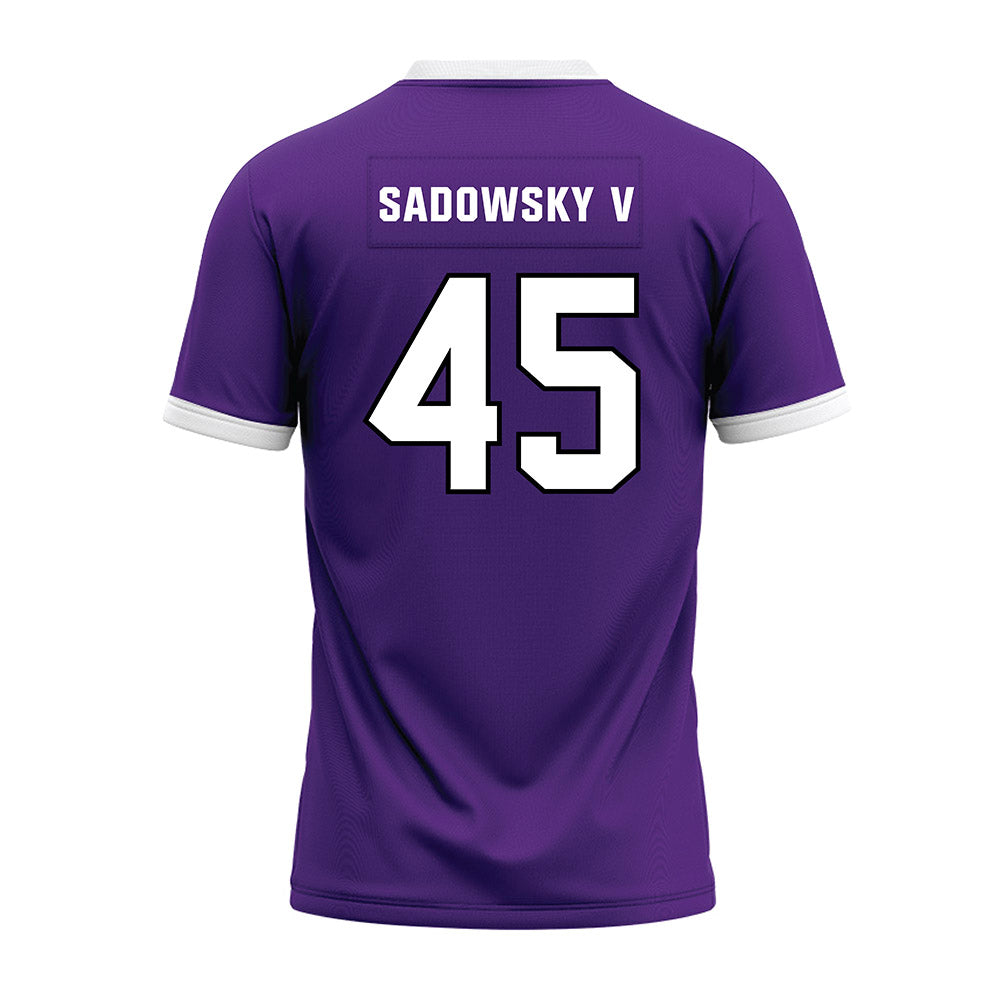 Northwestern - NCAA Football : Jack Sadowsky V - Purple Premium Football Jersey-1