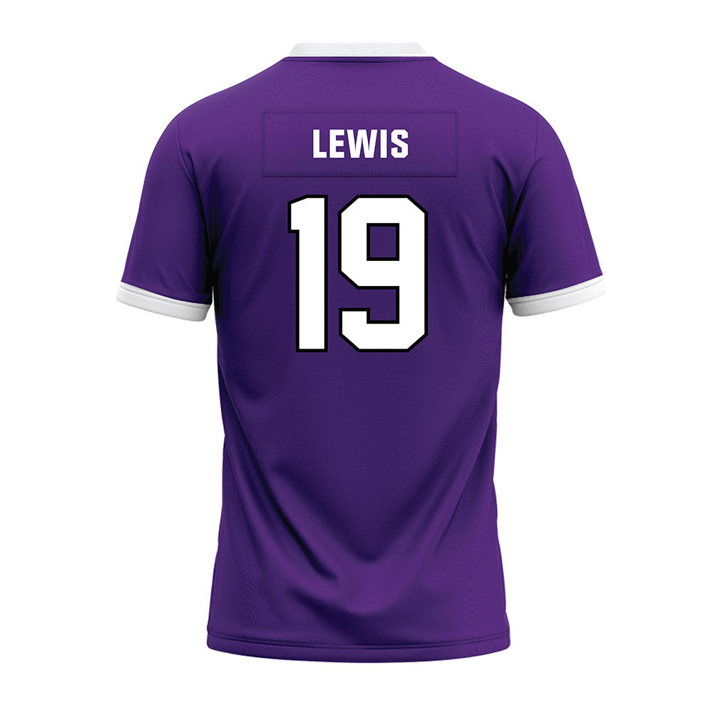 Northwestern - NCAA Football : J.J. Lewis - Purple Premium Football Jersey-1