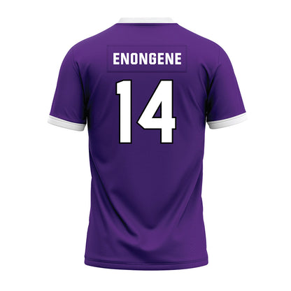 Northwestern - NCAA Football : Dube Enongene - Purple Premium Football Jersey-1